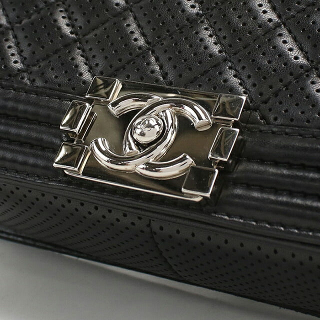 中古 シャネル ショルダーバッグ レディース ブランド CHANEL ボーイシャネル チェーンショルダーバッグ A67086 ブラック バッグ USDCH100332011