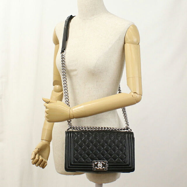 中古 シャネル ショルダーバッグ レディース ブランド CHANEL ボーイシャネル チェーンショルダーバッグ A67086 ブラック バッグ USDCH100332011
