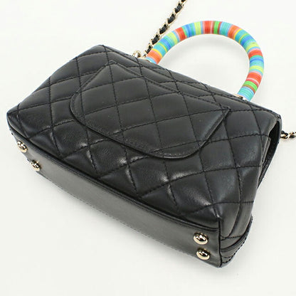 二手CHANEL手提包女士品牌CHANEL Matelasse 2WAY手提包黑色包USDCH100356011