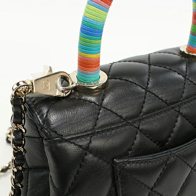 二手CHANEL手提包女士品牌CHANEL Matelasse 2WAY手提包黑色包USDCH100356011