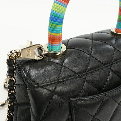 二手CHANEL手提包女士品牌CHANEL Matelasse 2WAY手提包黑色包USDCH100356011