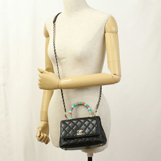 二手CHANEL手提包女士品牌CHANEL Matelasse 2WAY手提包黑色包USDCH100356011