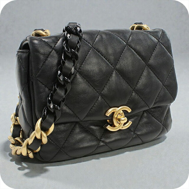 中古 シャネル ショルダーバッグ レディース ブランド CHANEL マトラッセ チェーンショルダーバッグ ブラック バッグ USDCH100391011
