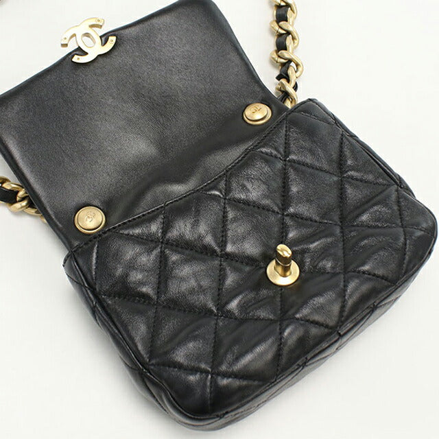 中古 シャネル ショルダーバッグ レディース ブランド CHANEL マトラッセ チェーンショルダーバッグ ブラック バッグ USDCH100391011