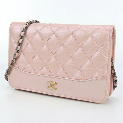 二手香奈儿链条钱包女士品牌 CHANEL 马特拉斯皮革粉色钱包 USDCH100471011