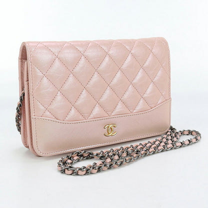 二手香奈儿链条钱包女士品牌 CHANEL 马特拉斯皮革粉色钱包 USDCH100471011