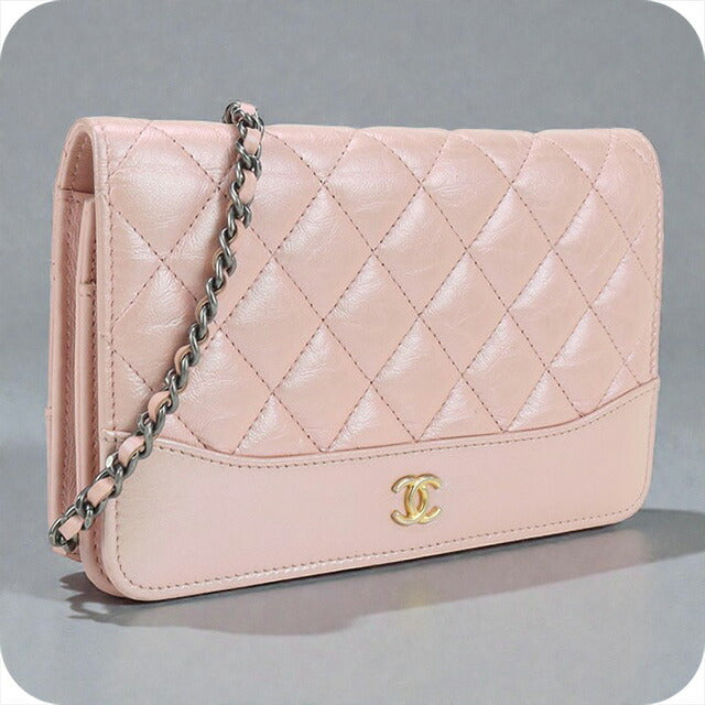 二手香奈儿链条钱包女士品牌 CHANEL 马特拉斯皮革粉色钱包 USDCH100471011