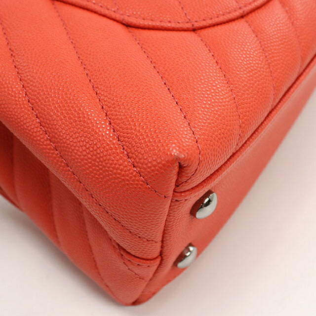中古 シャネル ハンドバッグ レディース ブランド CHANEL シェブロン 2WAY オレンジ バッグ USDCH100544011