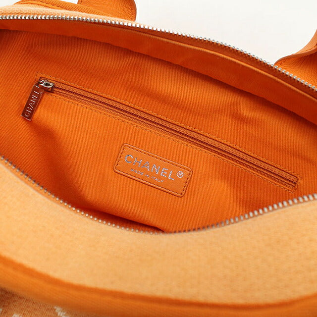 Used CHANEL handbag ladies brand CHANEL Deauville bowling bag 2WAY orange bag USDCH100548011