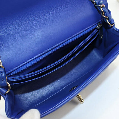 Used CHANEL shoulder bag ladies brand CHANEL chevron chain blue bag USDCH100556011