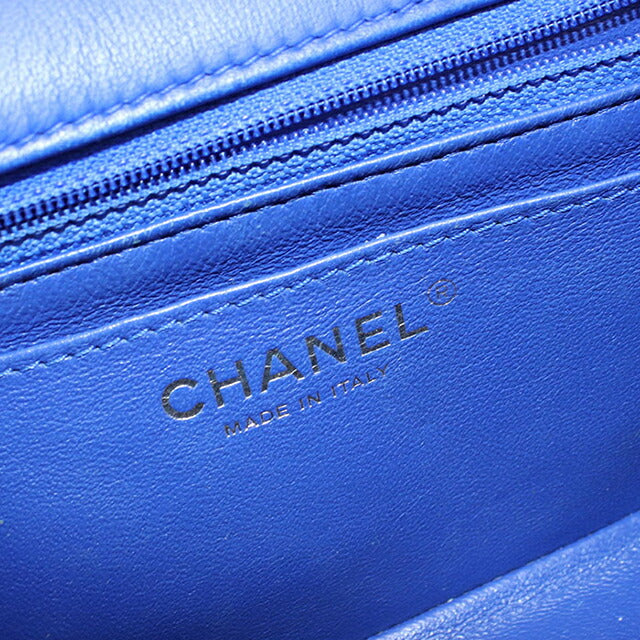 Used CHANEL shoulder bag ladies brand CHANEL chevron chain blue bag USDCH100556011