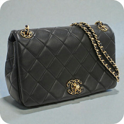 二手 CHANEL 单肩包 女士品牌 CHANEL 马特拉斯链条黑色包 USDCH100557011