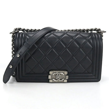 中古 シャネル 斜め掛け ショルダーバッグ レディース ブランド CHANEL ボーイシャネル チェーンショルダーバッグ A67086 ブラック USDCH100562011
