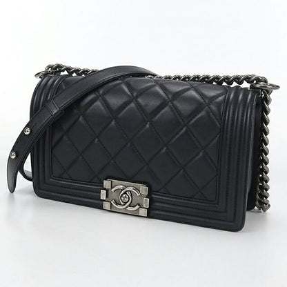 中古 シャネル 斜め掛け ショルダーバッグ レディース ブランド CHANEL ボーイシャネル チェーンショルダーバッグ A67086 ブラック USDCH100562011