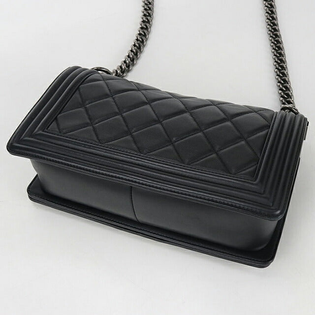 中古 シャネル 斜め掛け ショルダーバッグ レディース ブランド CHANEL ボーイシャネル チェーンショルダーバッグ A67086 ブラック USDCH100562011