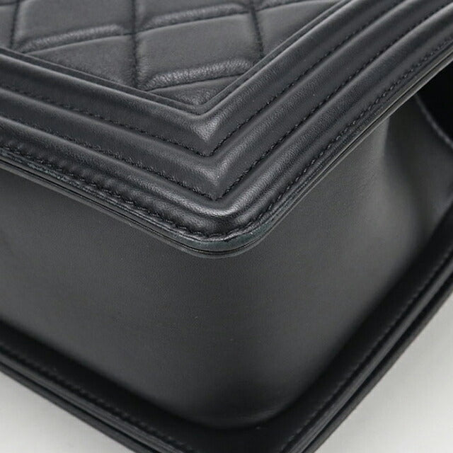 中古 シャネル 斜め掛け ショルダーバッグ レディース ブランド CHANEL ボーイシャネル チェーンショルダーバッグ A67086 ブラック USDCH100562011