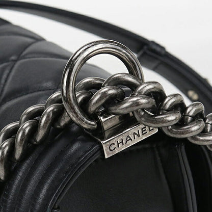 中古 シャネル 斜め掛け ショルダーバッグ レディース ブランド CHANEL ボーイシャネル チェーンショルダーバッグ A67086 ブラック USDCH100562011
