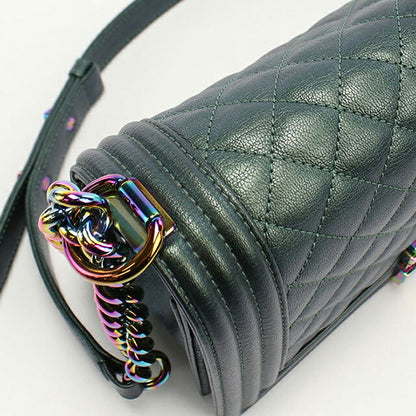 中古 シャネル ショルダーバッグ レディース ブランド CHANEL ボーイシャネル チェーンショルダーバッグ レザー A67086 グリーン バッグ USDCH100566011