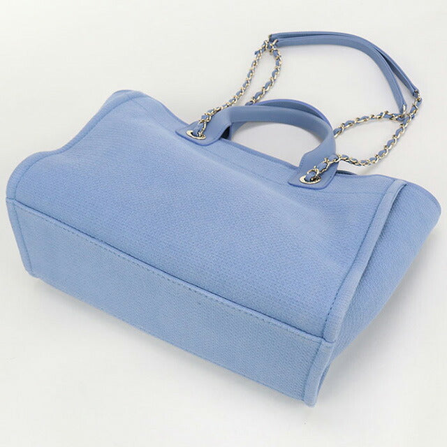 二手 CHANEL 手提包女士品牌 CHANEL Deauville 2WAY AS3257 蓝色包 USDCH100587011
