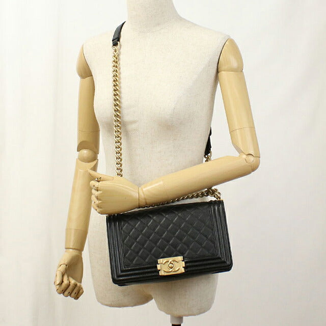 中古 シャネル ショルダーバッグ レディース ブランド CHANEL ボーイシャネル チェーンショルダーバッグ A67086 ブラック バッグ USDCH100727011