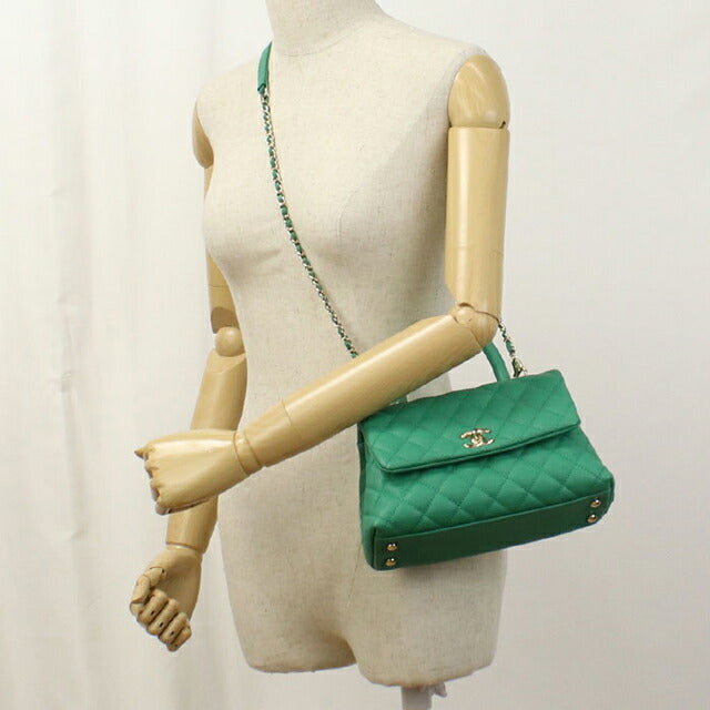 二手 CHANEL 手提包 女士品牌 CHANEL Matelasse 2WAY 绿色包 USDCH100744011