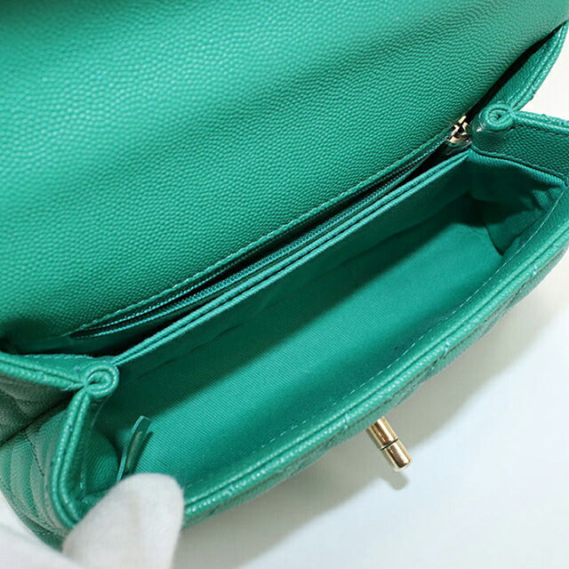 二手 CHANEL 手提包 女士品牌 CHANEL Matelasse 2WAY 绿色包 USDCH100744011