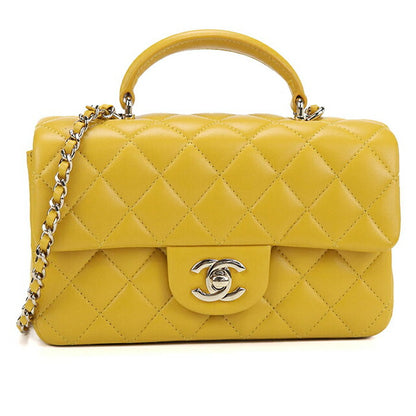 二手 CHANEL 手提包 女士品牌 CHANEL Matelasse 2WAY 黄色包 USDCH100758011
