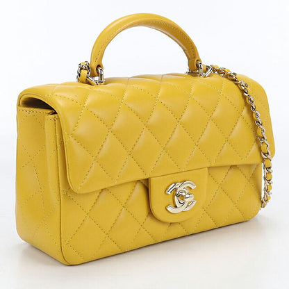 二手 CHANEL 手提包 女士品牌 CHANEL Matelasse 2WAY 黄色包 USDCH100758011