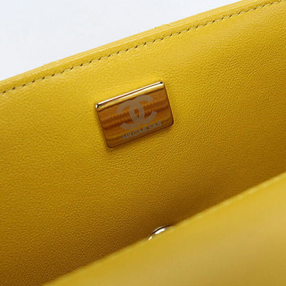 二手 CHANEL 手提包 女士品牌 CHANEL Matelasse 2WAY 黄色包 USDCH100758011