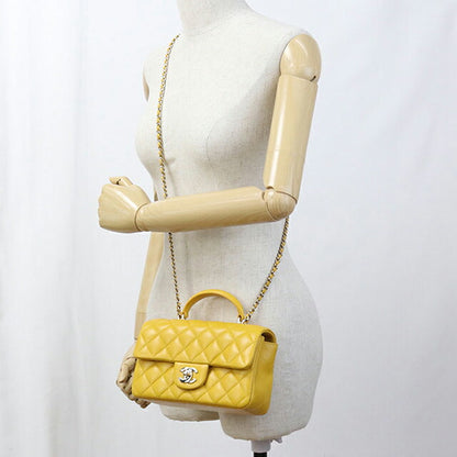 二手 CHANEL 手提包 女士品牌 CHANEL Matelasse 2WAY 黄色包 USDCH100758011
