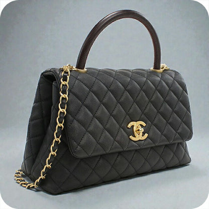 二手CHANEL手提包女士品牌CHANEL Matelasse 2WAY手提包黑色包USDCH100759011