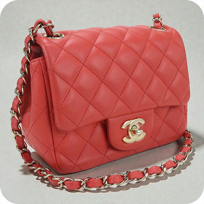 二手 CHANEL 斜挎单肩包 女士品牌 CHANEL 马特拉斯链条红色包 USDCH101009011
