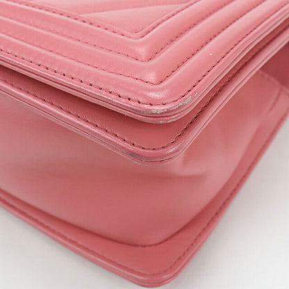中古 シャネル ショルダーバッグ レディース ブランド CHANEL ボーイシャネル チェーン A67086 ピンク バッグ USDCH101010011