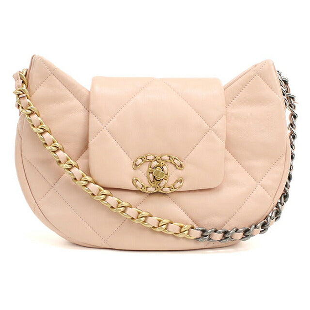 二手 Chanel 单肩包 女士品牌 CHANEL Chanel 19 链条单肩包 粉色包 USDCH101098011