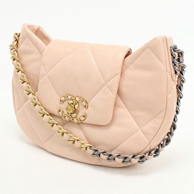 二手 Chanel 单肩包 女士品牌 CHANEL Chanel 19 链条单肩包 粉色包 USDCH101098011