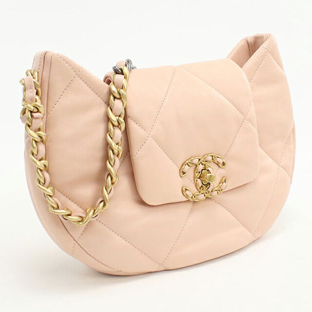 二手 Chanel 单肩包 女士品牌 CHANEL Chanel 19 链条单肩包 粉色包 USDCH101098011