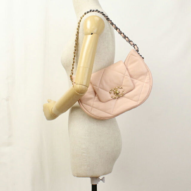 二手 Chanel 单肩包 女士品牌 CHANEL Chanel 19 链条单肩包 粉色包 USDCH101098011