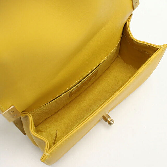 中古 シャネル ショルダーバッグ レディース ブランド CHANEL ボーイシャネル チェーンショルダーバッグ A67085 イエロー バッグ USDCH101211011