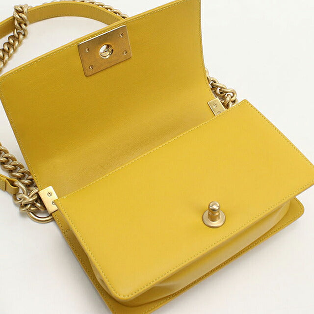 シャネル CHANEL ショルダーバッグ ボーイシャネル ベルベット/レザー イエロー レディース 送料無料【中古】 z8790 楽天市場】CHANEL ボーイ シャネル（カラーイエロー）（バッグ・小物