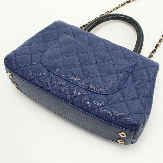 中古 シャネル ハンドバッグ レディース ブランド CHANEL マトラッセ 2WAYハンドバッグ ブルー バッグ USDCH101261011