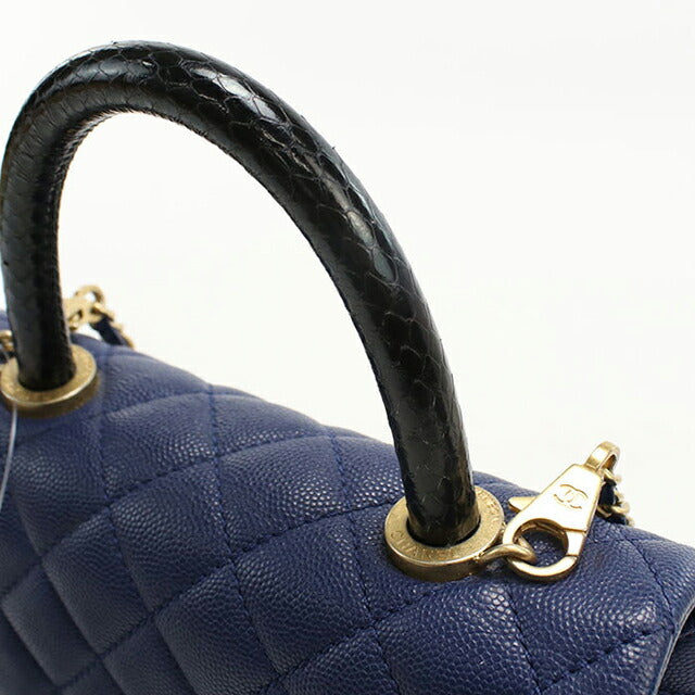 中古 シャネル ハンドバッグ レディース ブランド CHANEL マトラッセ 2WAYハンドバッグ ブルー バッグ USDCH101261011