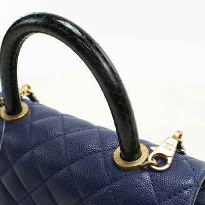 中古 シャネル ハンドバッグ レディース ブランド CHANEL マトラッセ 2WAYハンドバッグ ブルー バッグ USDCH101261011
