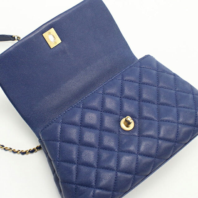中古 シャネル ハンドバッグ レディース ブランド CHANEL マトラッセ 2WAYハンドバッグ ブルー バッグ USDCH101261011