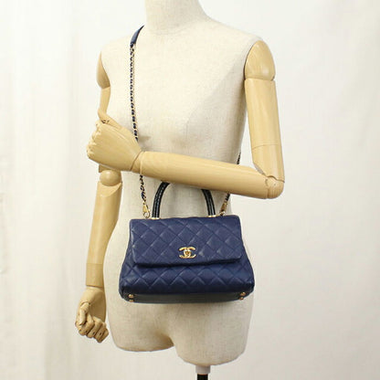 中古 シャネル ハンドバッグ レディース ブランド CHANEL マトラッセ 2WAYハンドバッグ ブルー バッグ USDCH101261011