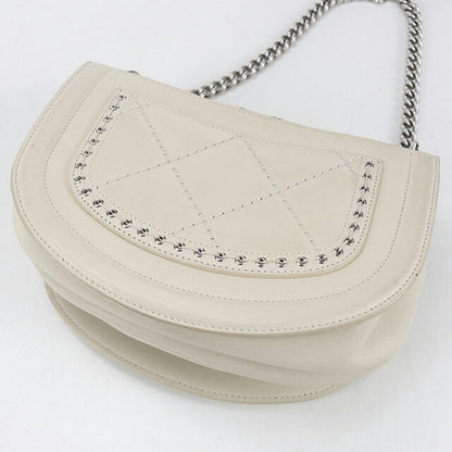 中古 シャネル 斜め掛け ショルダーバッグ レディース ブランド CHANEL チェーン レザー ホワイト バッグ USDCH101305011