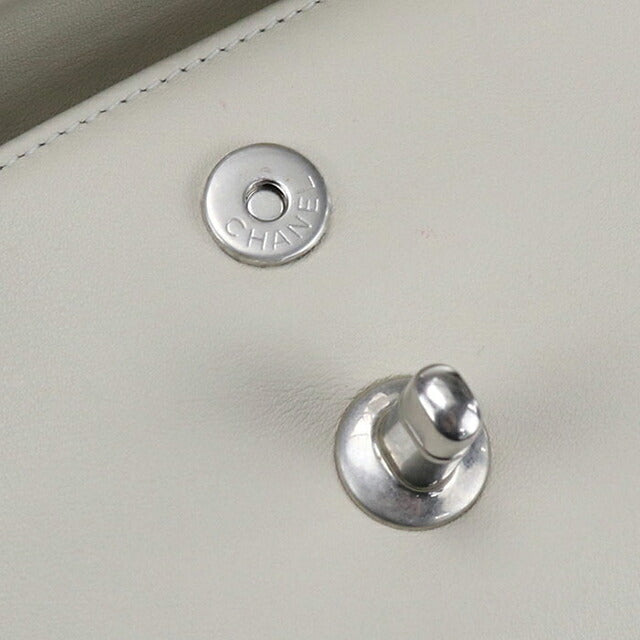 中古 シャネル 斜め掛け ショルダーバッグ レディース ブランド CHANEL チェーン レザー ホワイト バッグ USDCH101305011