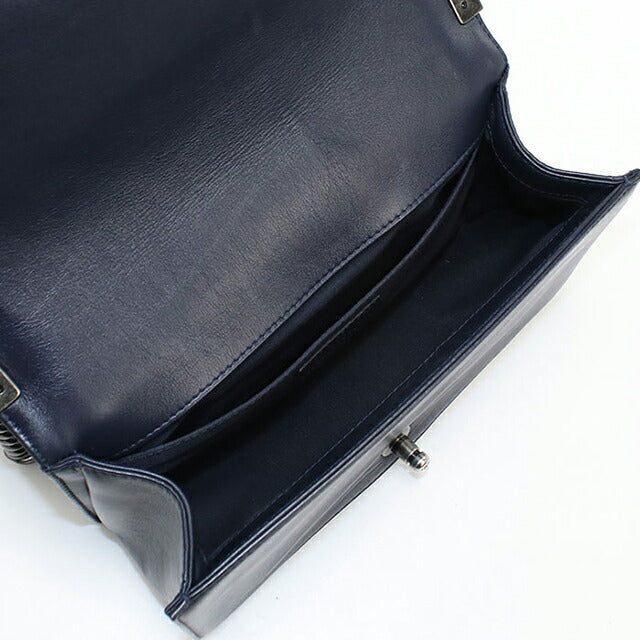 中古 シャネル ショルダーバッグ レディース ブランド CHANEL ボーイシャネル チェーンショルダーバッグ A67086 ネイビー バッグ USDCH101318011