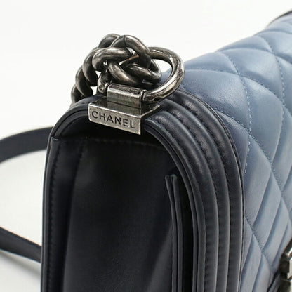 中古 シャネル ショルダーバッグ レディース ブランド CHANEL ボーイシャネル チェーンショルダーバッグ A67086 ネイビー バッグ USDCH101318011