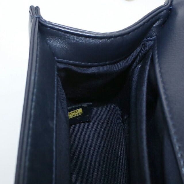 中古 シャネル ショルダーバッグ レディース ブランド CHANEL ボーイシャネル チェーンショルダーバッグ A67086 ネイビー バッグ USDCH101318011