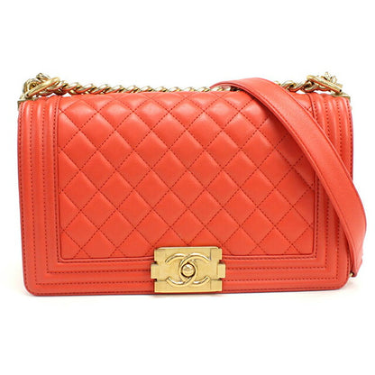 中古 シャネル ショルダーバッグ レディース ブランド CHANEL ボーイシャネル チェーンショルダーバッグ A67086 レッド バッグ USDCH101500011